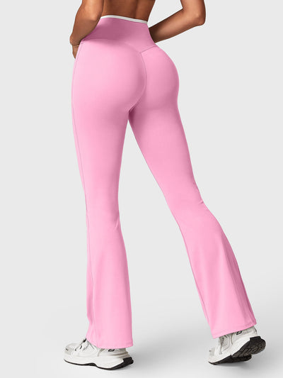 Yeoreo Alberta Contrast Trim Flare Leggings