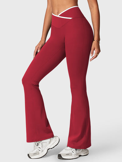 Yeoreo Alberta Contrast Trim Flare Leggings