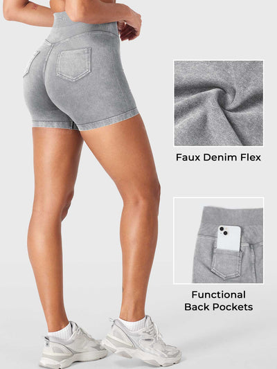 Yeoreo Bridgie Faux Denim Seamless Shorts