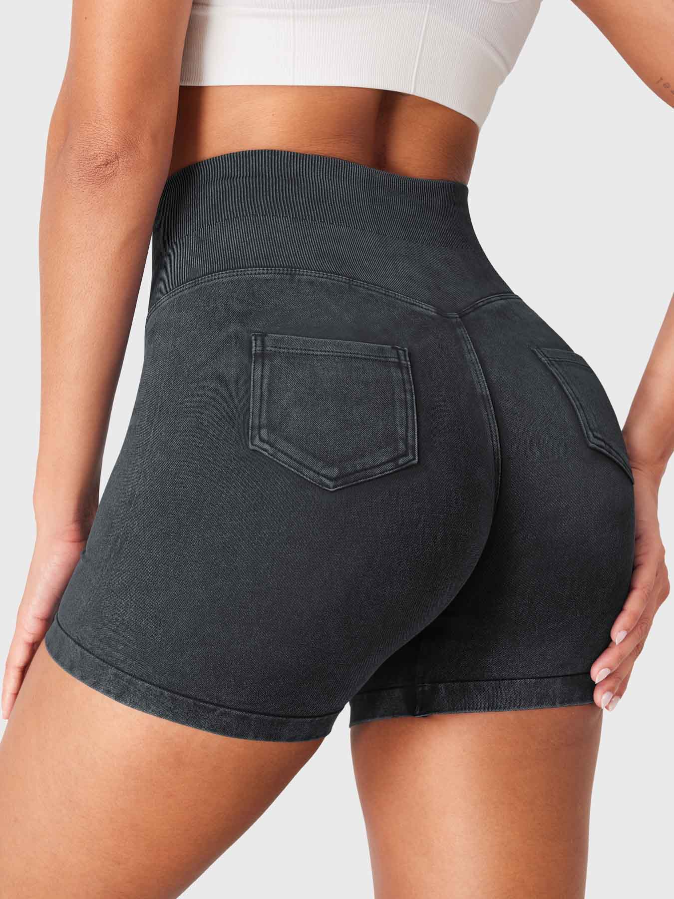 Yeoreo Bridgie Faux Denim Seamless Shorts