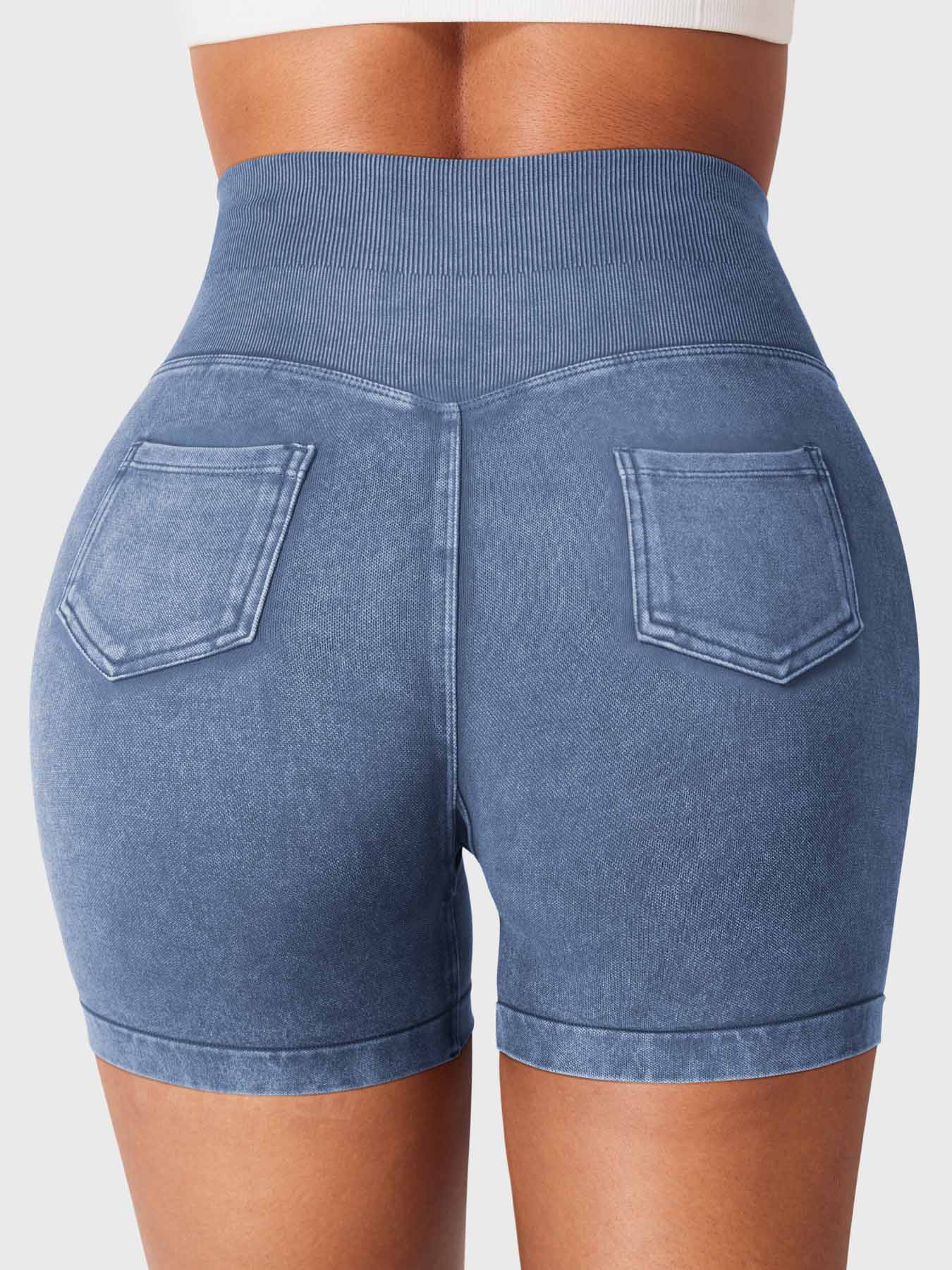 Yeoreo Bridgie Faux Denim Seamless Shorts