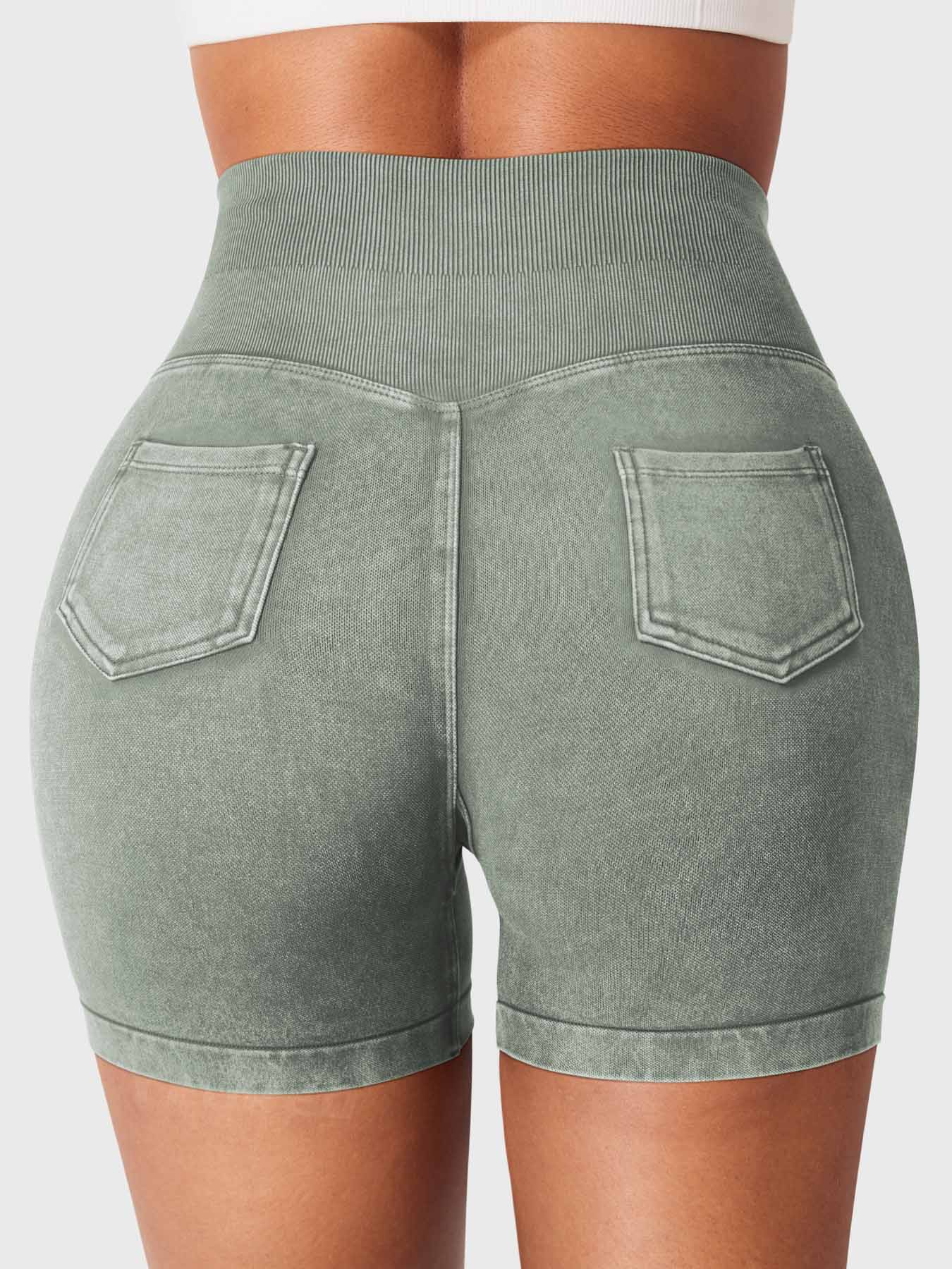 Yeoreo Bridgie Faux Denim Seamless Shorts