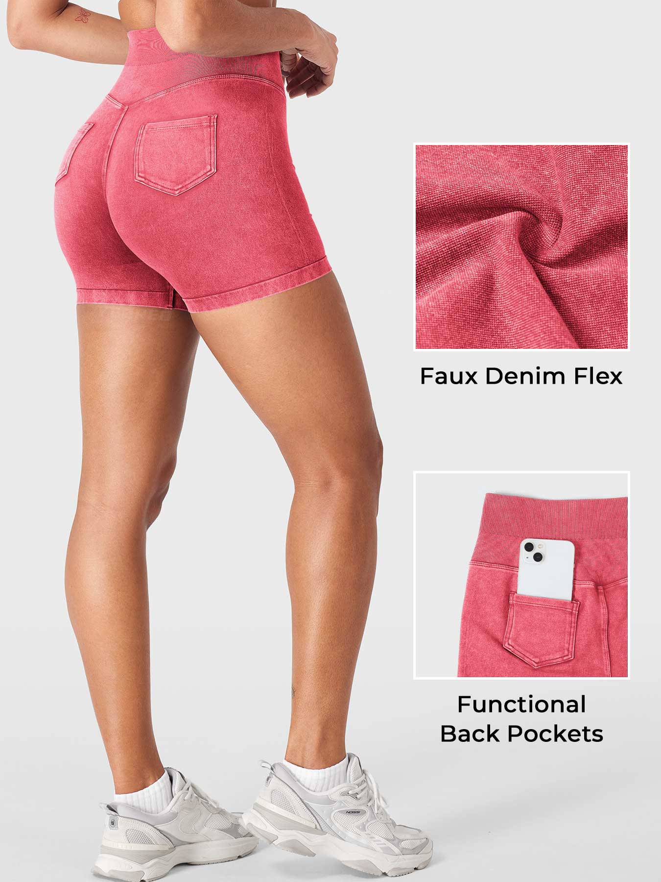 Yeoreo Bridgie Faux Denim Seamless Shorts