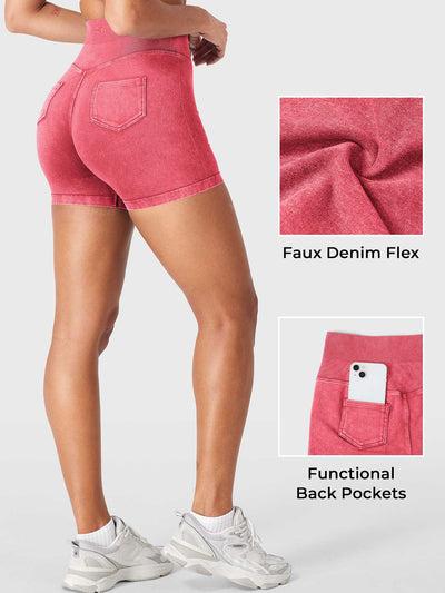 Yeoreo Bridgie Faux Denim Seamless Shorts