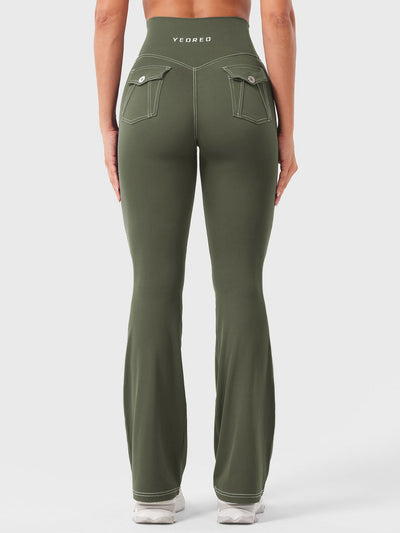 Yeoreo Bernicy CoreFlex Faux Denim Flared Leggings