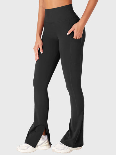 Yeoreo Anilnia Flare Split Hem Leggings with Side Pockets