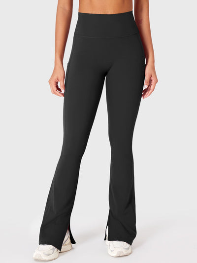 Yeoreo Anilnia Flare Split Hem Leggings with Side Pockets