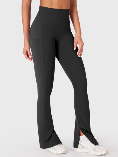Yeoreo Anilnia Flare Split Hem Leggings with Side Pockets