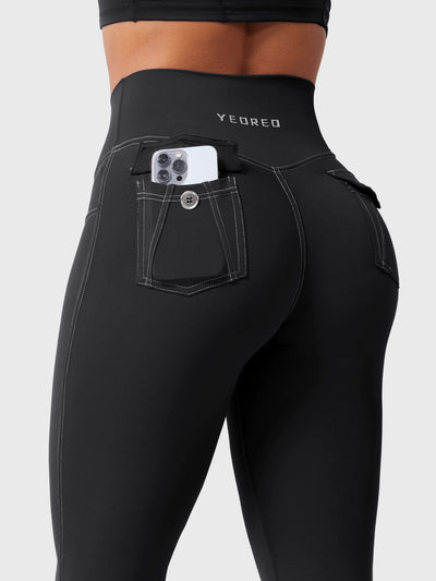 Yeoreo Bernicy CoreFlex Faux Denim Flared Leggings