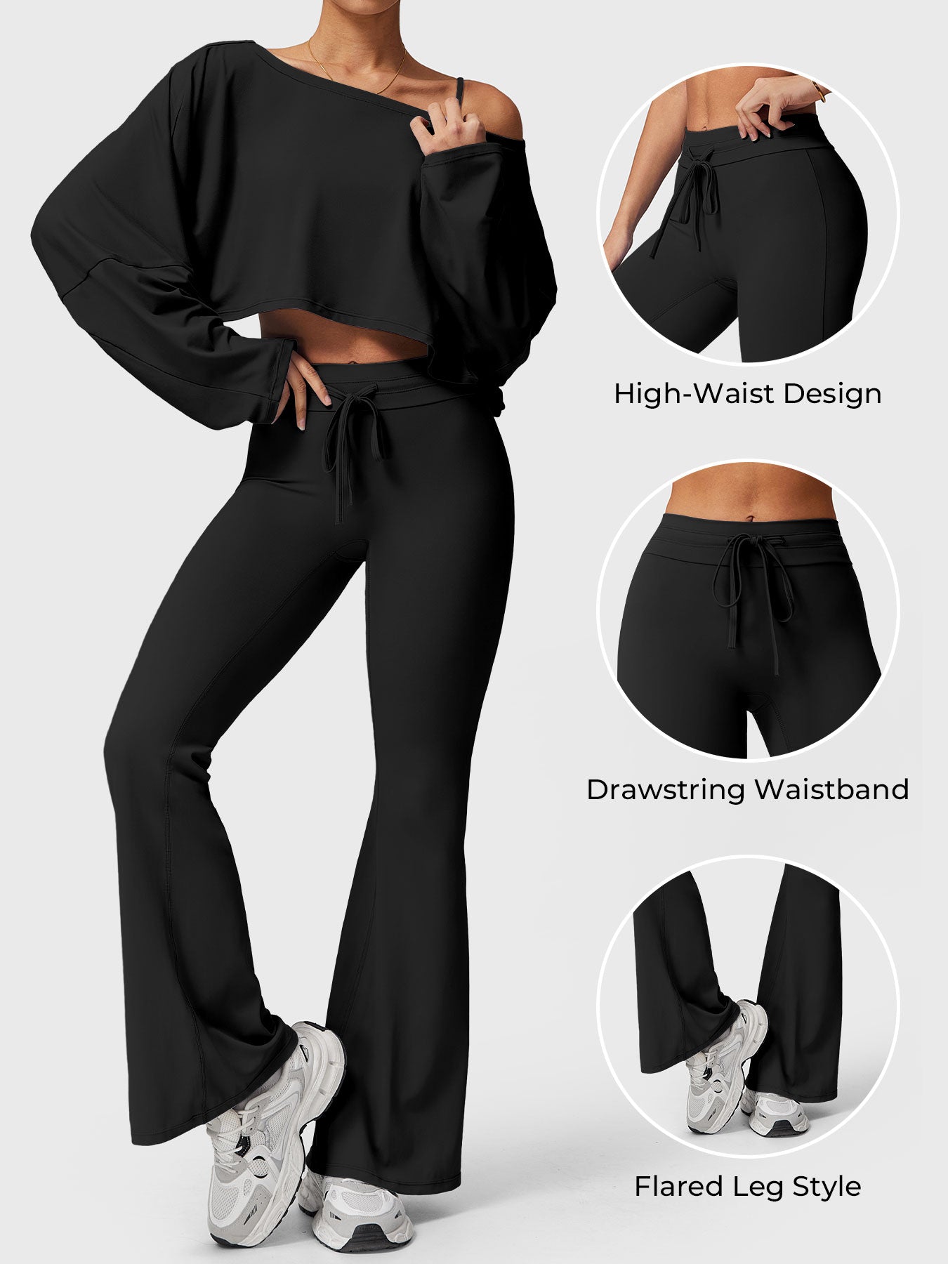 Yeoreo Alison Drawstring Flare Leggings