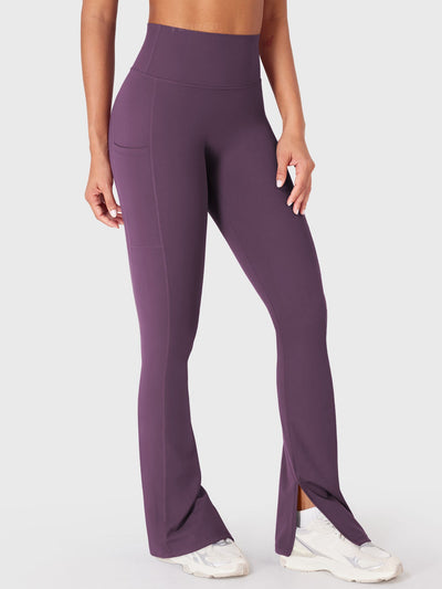 Yeoreo Anilnia Flare Split Hem Leggings with Side Pockets