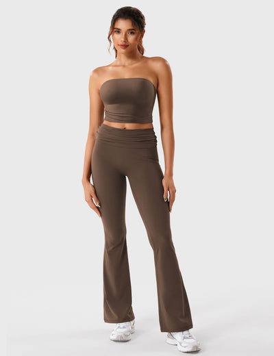 Yeoreo Romola Fold Over Flare Leggings