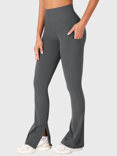 Yeoreo Anilnia Flare Split Hem Leggings with Side Pockets