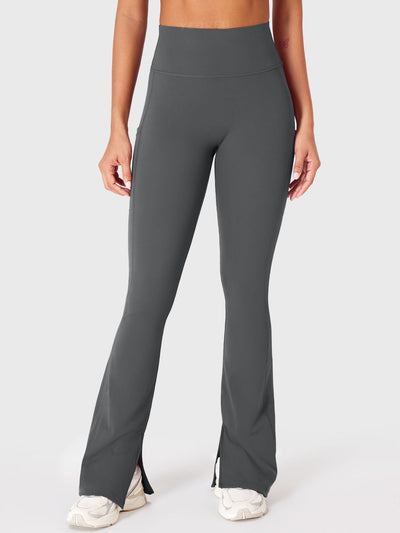 Yeoreo Anilnia Flare Split Hem Leggings with Side Pockets