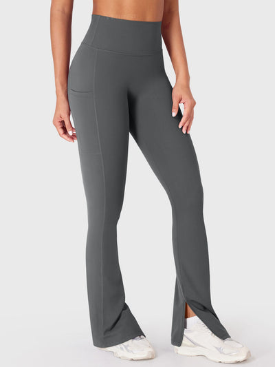 Yeoreo Anilnia Flare Split Hem Leggings with Side Pockets