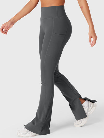 Yeoreo Anilnia Flare Split Hem Leggings with Side Pockets