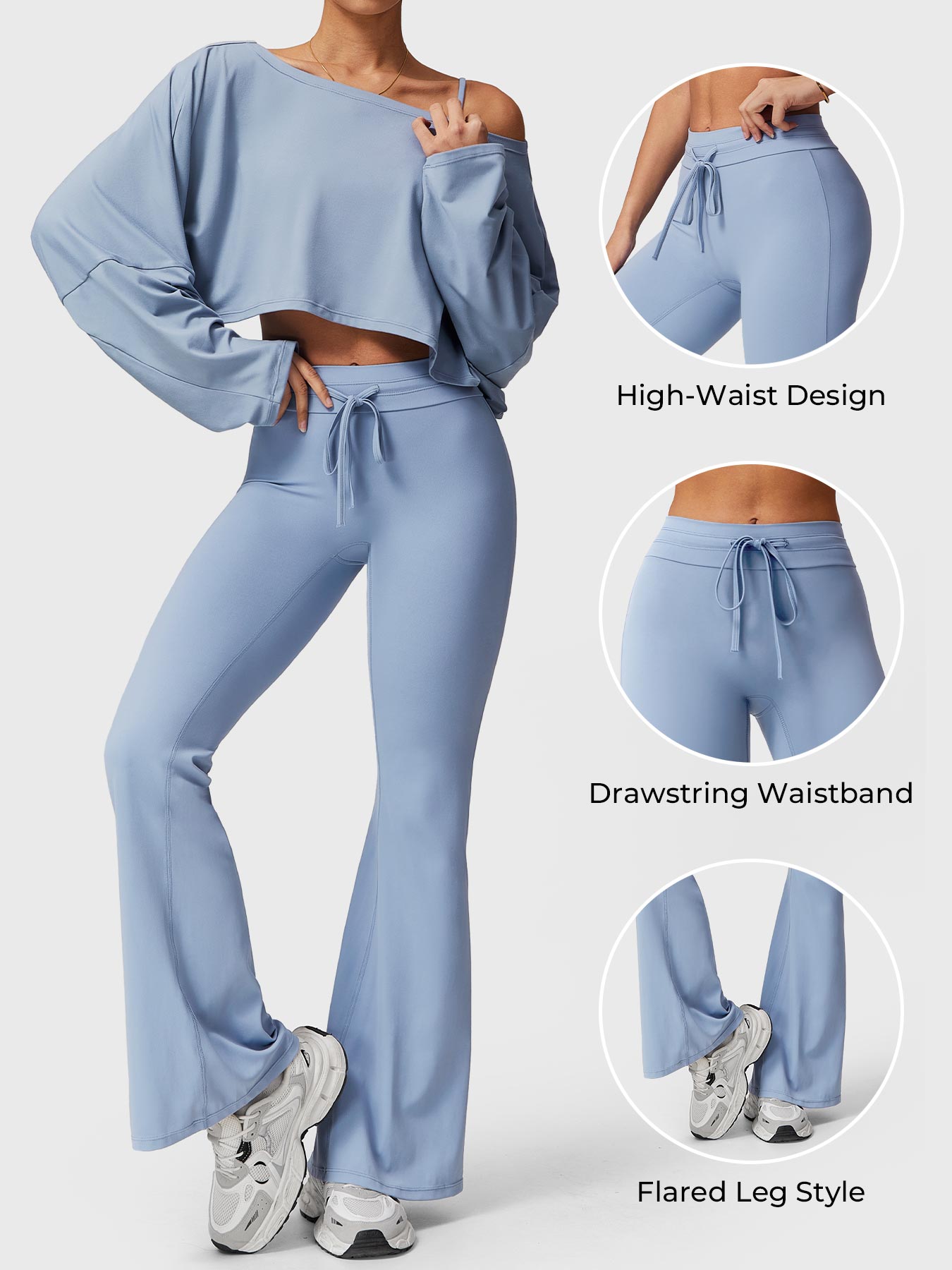 Yeoreo Alison Drawstring Flare Leggings