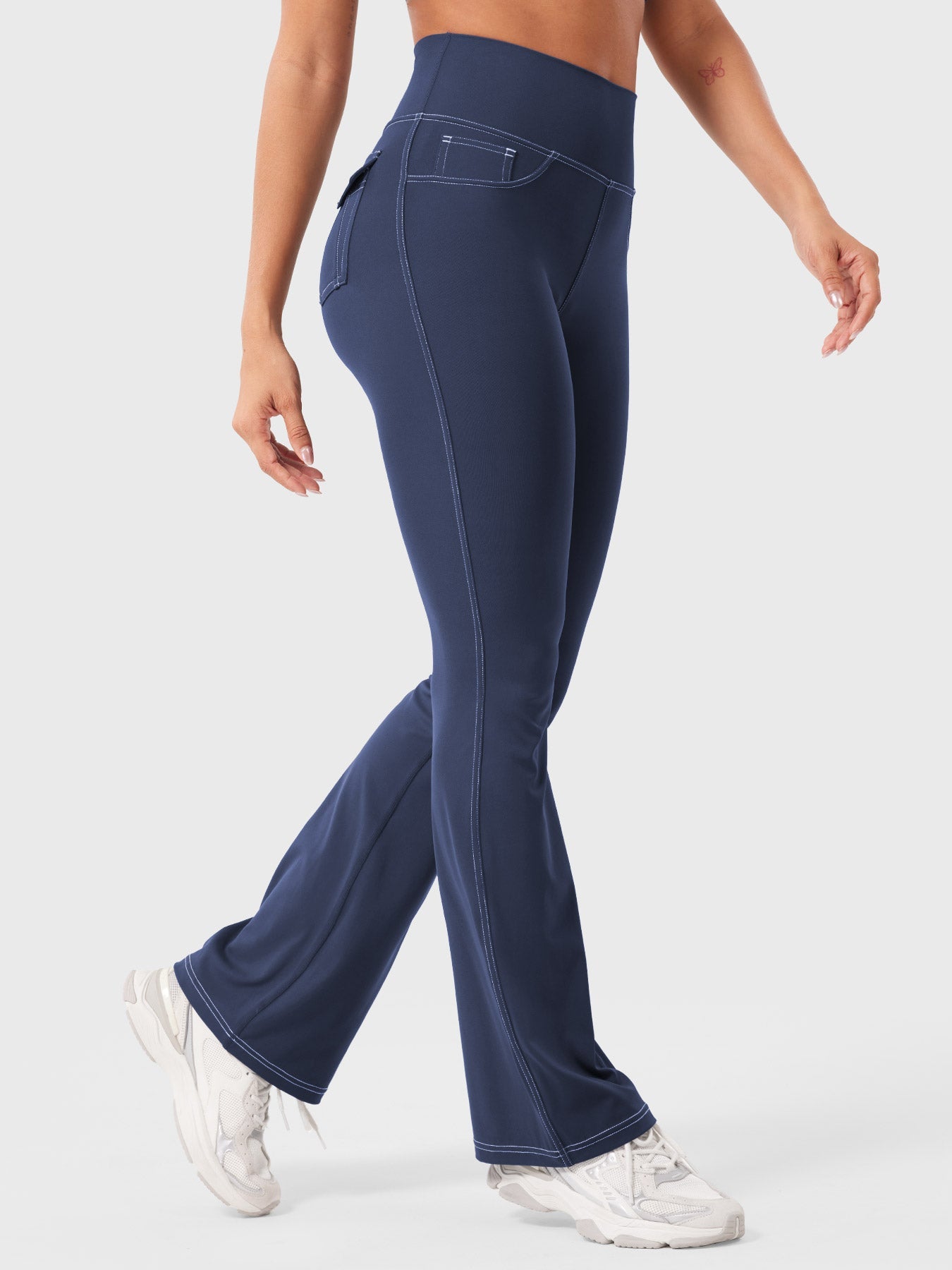Yeoreo Bernicy CoreFlex Faux Denim Flared Leggings
