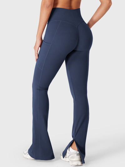 Yeoreo Anilnia Flare Split Hem Leggings with Side Pockets