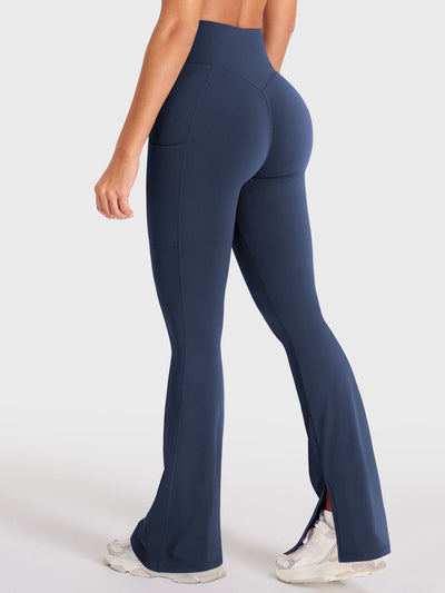 Yeoreo Anilnia Flare Split Hem Leggings with Side Pockets
