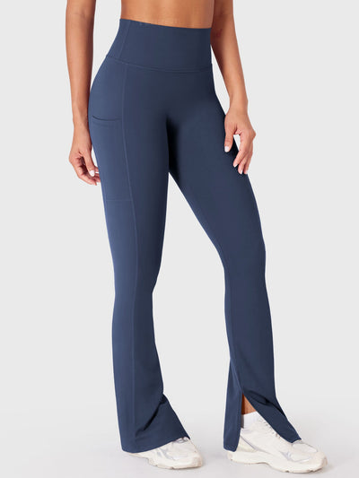 Yeoreo Anilnia Flare Split Hem Leggings with Side Pockets